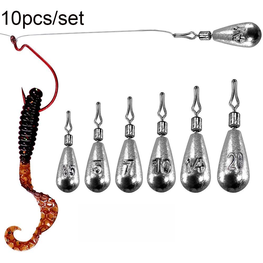 MYRONGVN Set 10 Phụ Kiện Câu Cá 3.5g 5g 7g 10g 14g 20g Chuyên Dụng