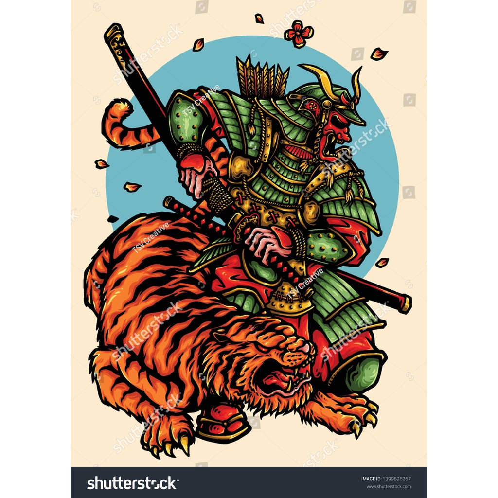 Tranh lụa 3d Samurai Nhật Bản SMRNB-07