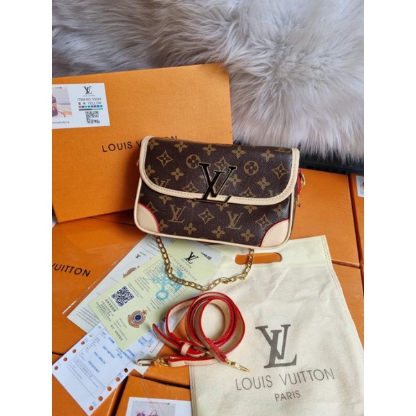 túi kẹp nách lv có dây đeo chéo size 23cm