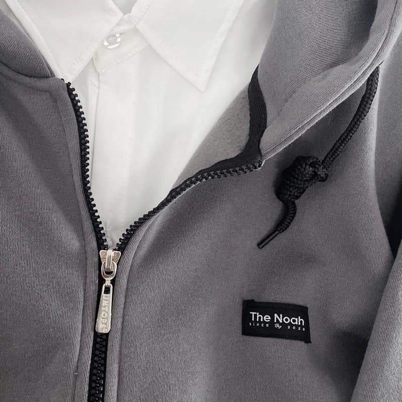 Áo hoddie zip ,áo khoác ngoài in logo THE NOAH Phong CacH Thời Trang 2023