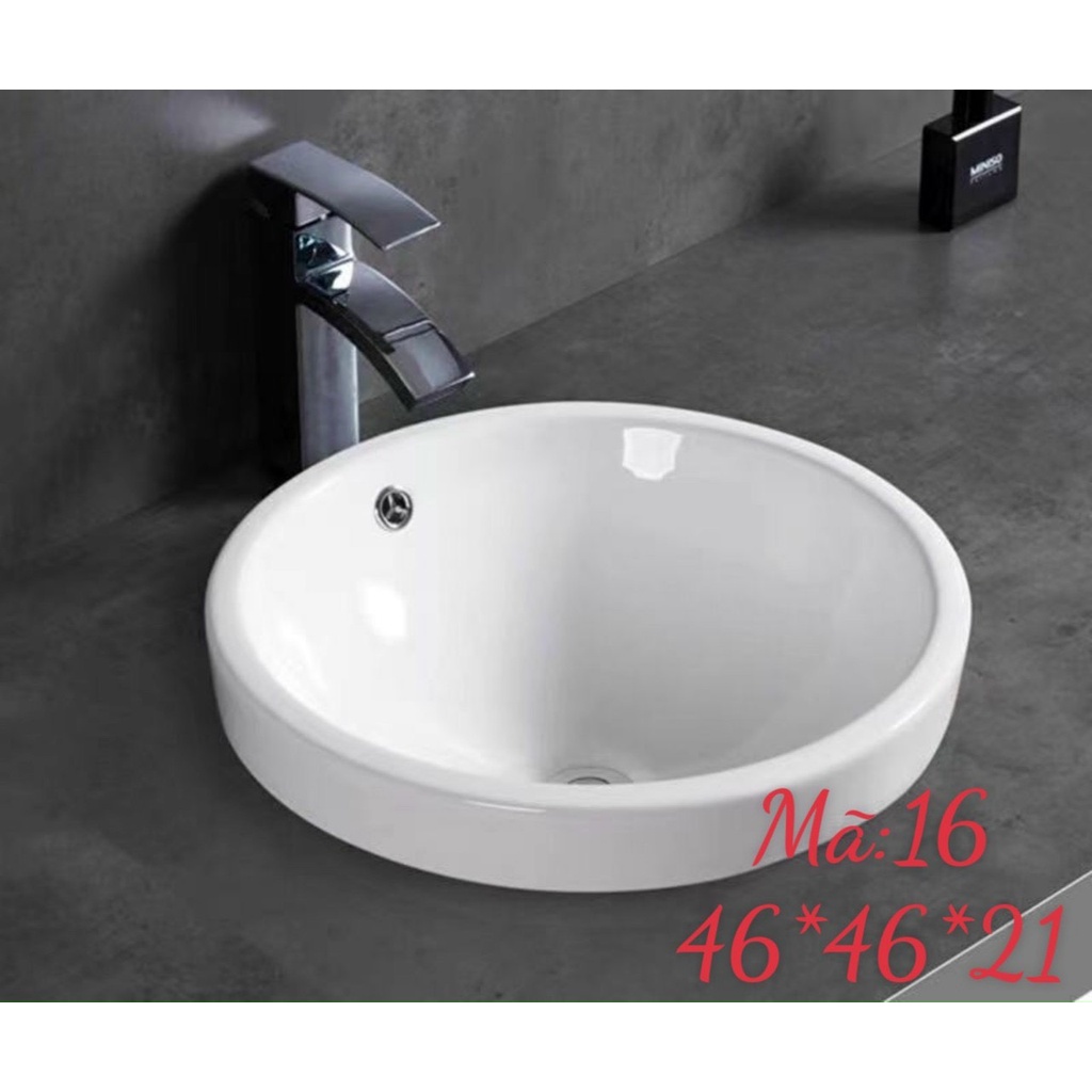CHẬU RỬA LAVABO BÀN ĐÁ ÂM DƯƠNG VÀNH - 16