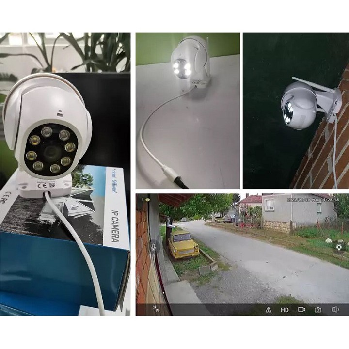 Camera IP ngoài trời SriHome SP028 FullHD 1080P 2.0Mp chống nước chống bụi tích hợp LED Quay màu ban đêm