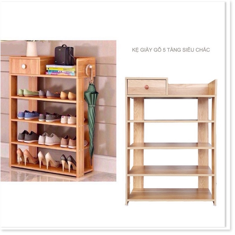 Kệ giày gỗ 5 tầng, chuyên để các loại giày dép, có thể để ở trong hoặc bên ngoài gia đình