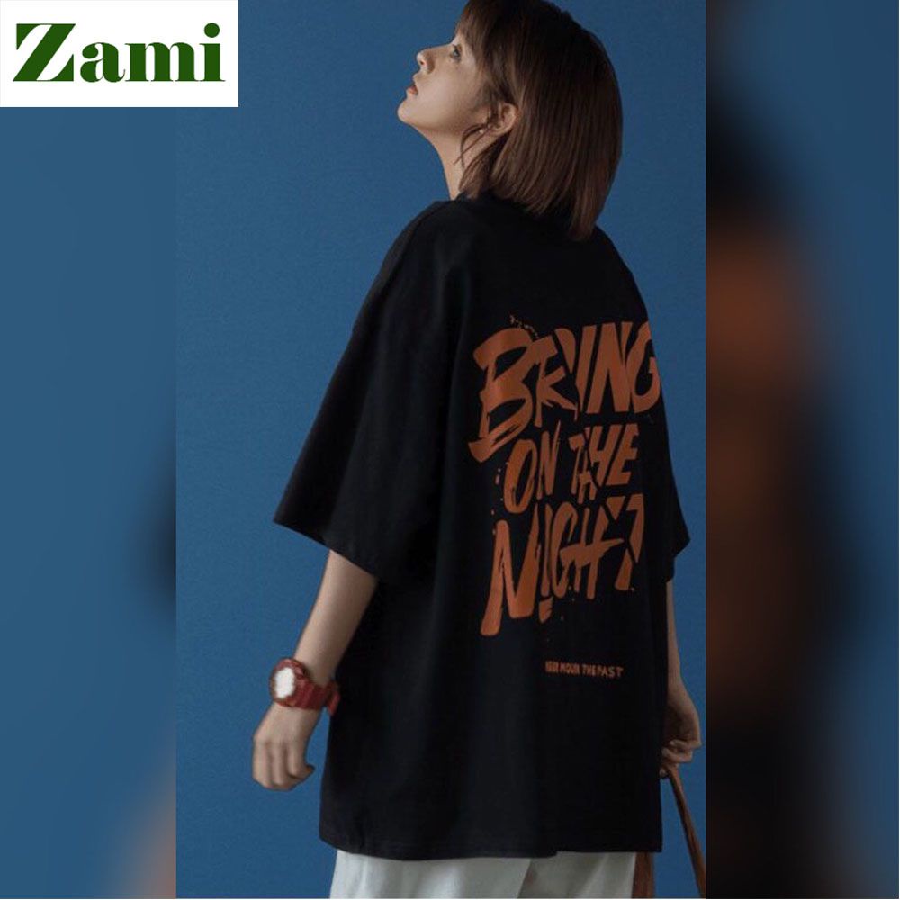 Áo Thun Nam Nữ Form Rộng Form Rộng Chất Cotton Oversize Giá Rẻ In Chữ Bring Style Ulzzang ZT18 Zami | BigBuy360 - bigbuy360.vn