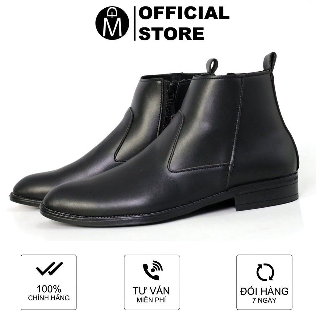 Chelsea boots da nam thời trang MĐ G1093 da lì chống nhăn