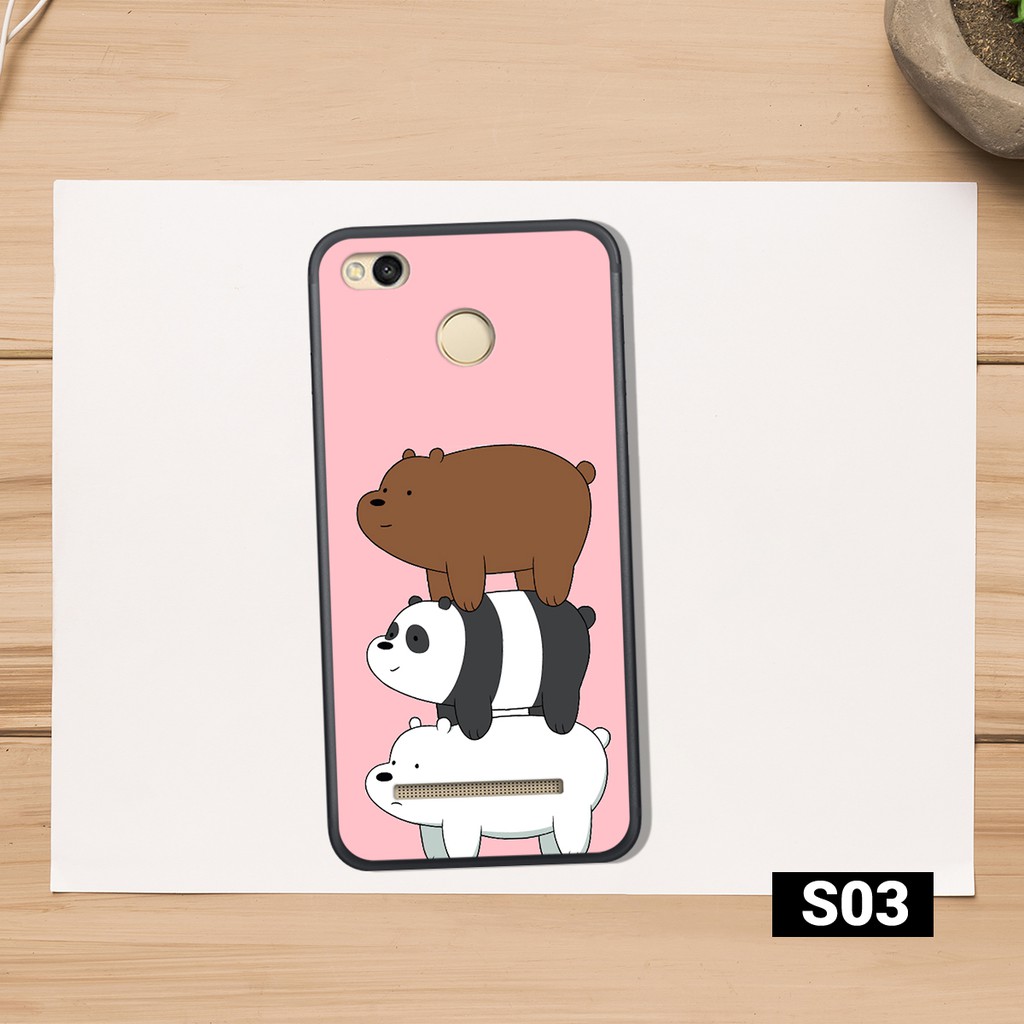 ỐP LƯNG XIAOMI REDMI 3S - Ốp lưng xiaomi redmi 4A - Redmi 5A - Redmi 4X WE BARE BEARS