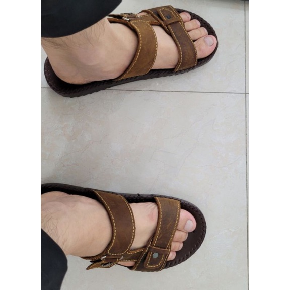 DÉP NAM QUAI NGANG DA BÒ THẬT ĐỨC TRÍ V15