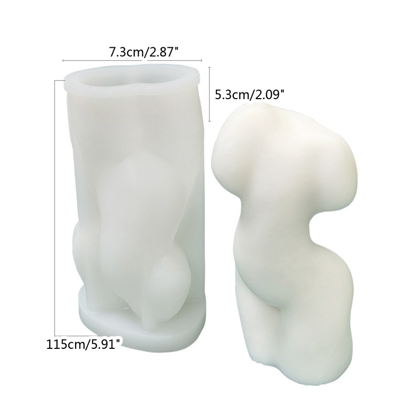 Khuôn Silicone Làm Nhựa Epoxy Resin Pha Lê UV Hình Người Trừu Tượng DIY