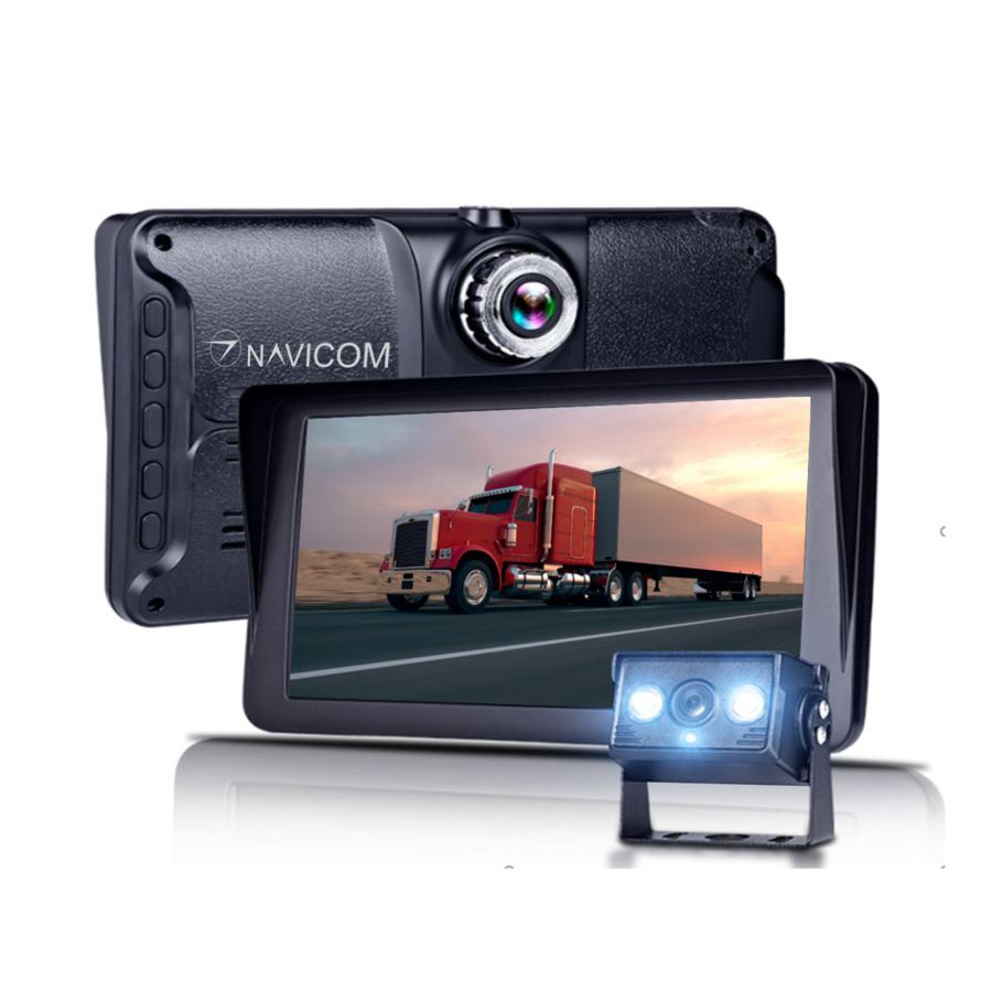 Camera hành trình xe tải Navicom GT7 2 mắt trước sau kèm camera lùi