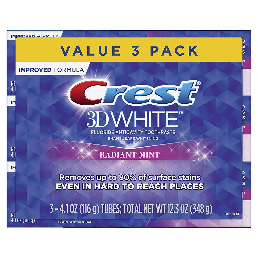 [Hàng Mỹ] Kem đánh răng làm trắng Crest 3D, Colgate