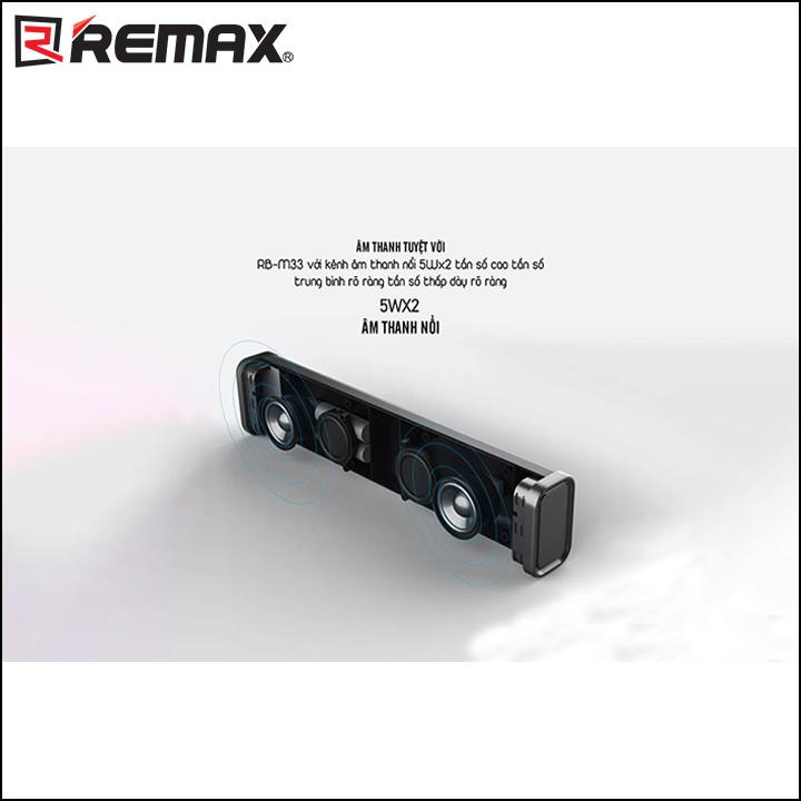 Loa Bluetooth Soundbar Mini Remax RB-M33 Fabric Series