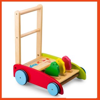 Xe Tập Đi Bằng Gỗ 3 Con Gà Cao Cấp Cho Bé Yêu