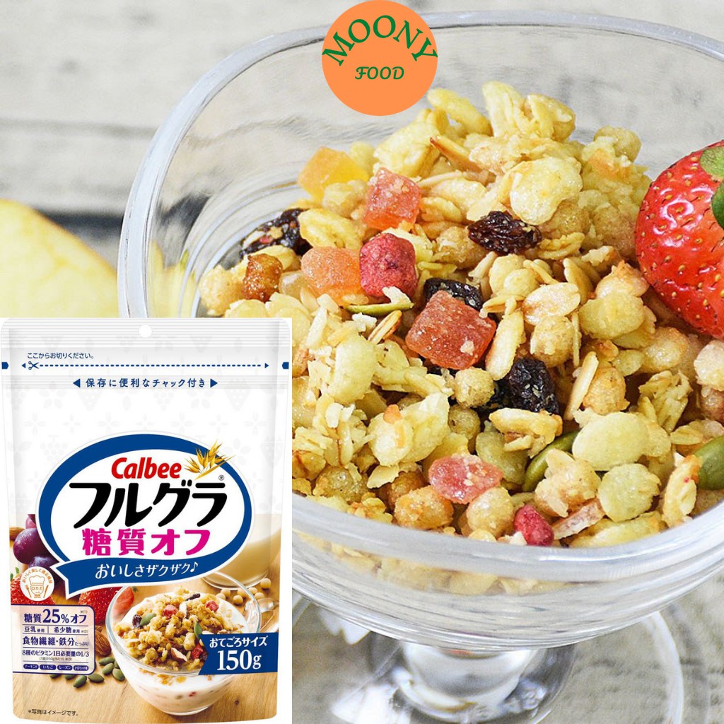 Ngũ Cốc Calbee Granola Ăn Kiêng Hỗ trợ Giảm Cân Đẹp Dáng Gói 150G