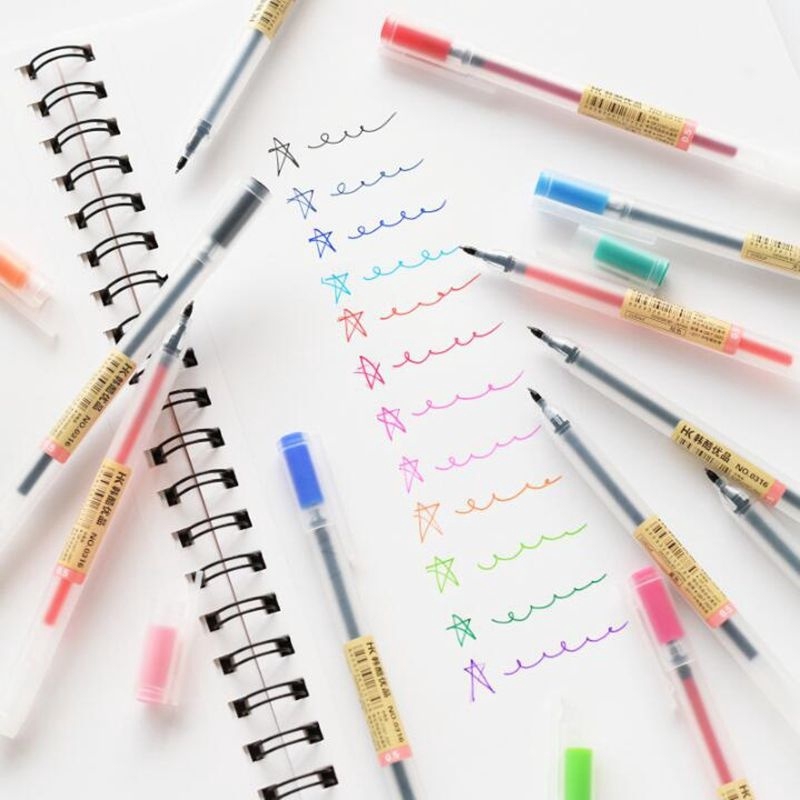 Set 12 bút mực gel “MUJI LOOK-ALIKE” 12 màu ngòi 0.5