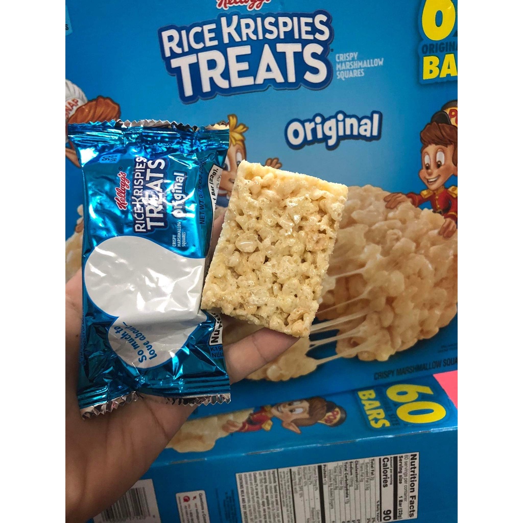 ￼Bánh Cốm Gạo Giòn Xốp Kellogg's Rice Krispies Treats - Mỹ (Gói bán lẻ)