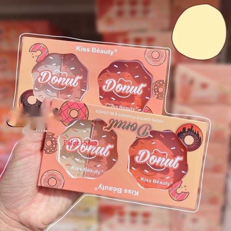 Phấn Bắt Sáng Và Má Hồng Kiss Beauty Donut