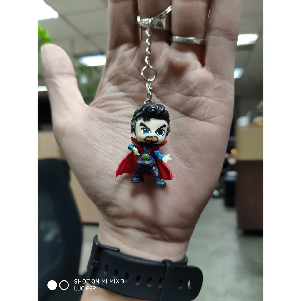 Mô hình, móc khóa Avenger Dr Strange chibi cổ lò xo