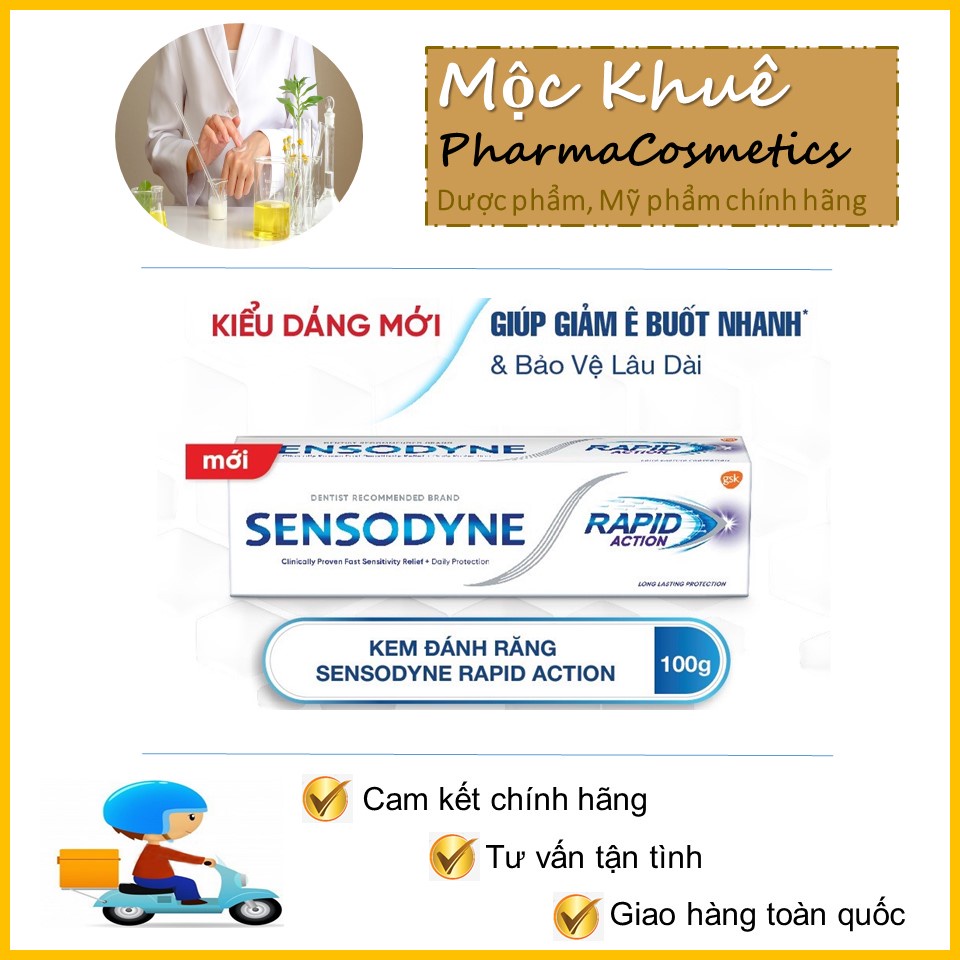 Sensodyne chống ê buốt Repair Protect Deep Repair và Rapid action kem đánh răng Sensodyne răng nhạy cảm 100g sx Thái Lan