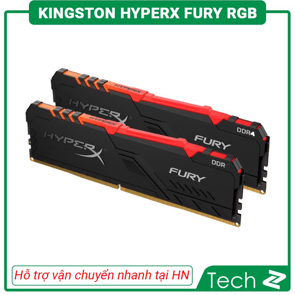 Ram Desktop Kingston HyperX Fury RGB 32GB (2x16GB) DDR4 3200Mhz