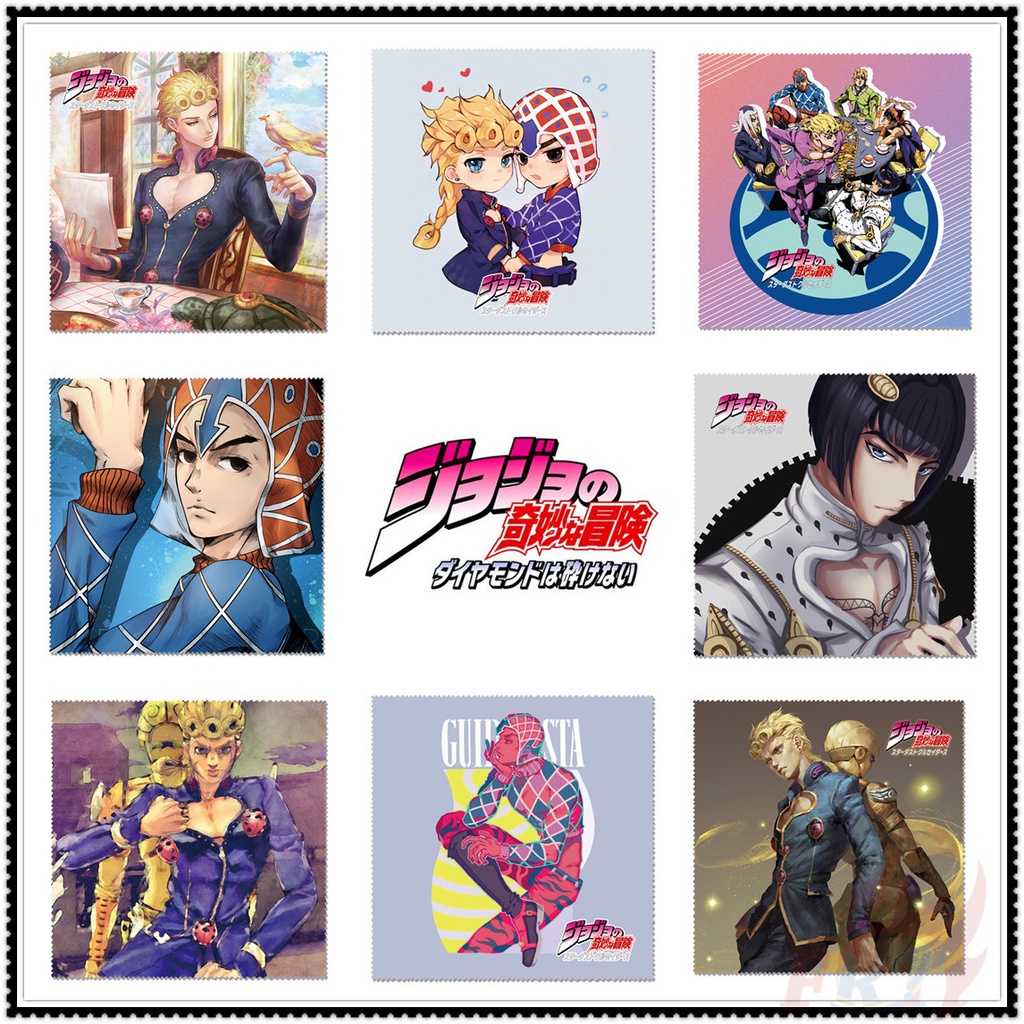 ★ Dụng Cụ Vệ Sinh Mắt Kính Họa Tiết Anime Jojo 'S Bizarre Adventure ★ 1 Khăn Lau Kính / Điện Thoại / Ống Kính Đa Năng