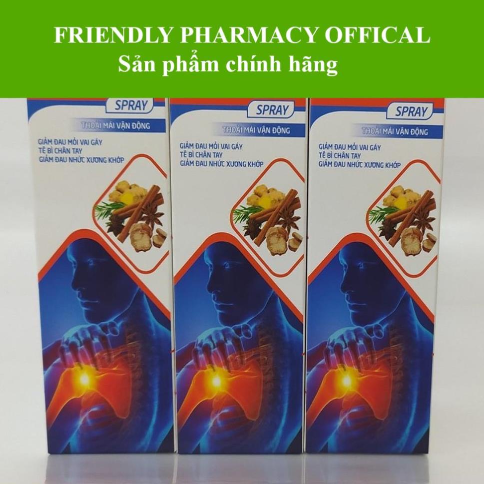 Xịt khớp Ezmove – Hỗ trợ giảm đau xương khớp, đau mỏi vai gáy, tê bì tay chân (chai 50ml)