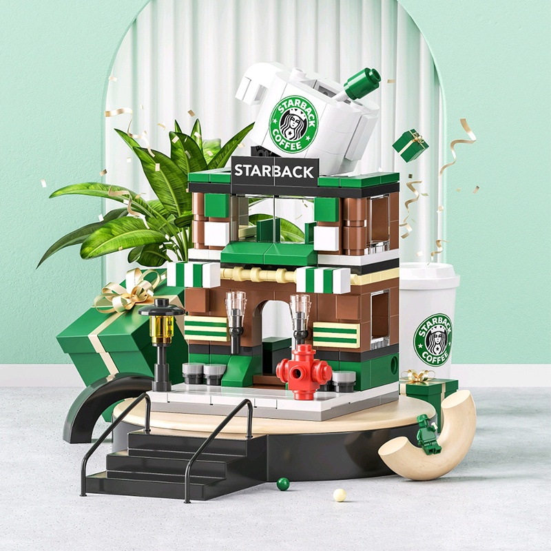 Bộ Đồ Chơi Lắp Ráp Nhà Hàng/Nhà Hàng/Món Tráng Miệng/Quyền Kem/Đồ Chơi Giáo Dục Cho Bé