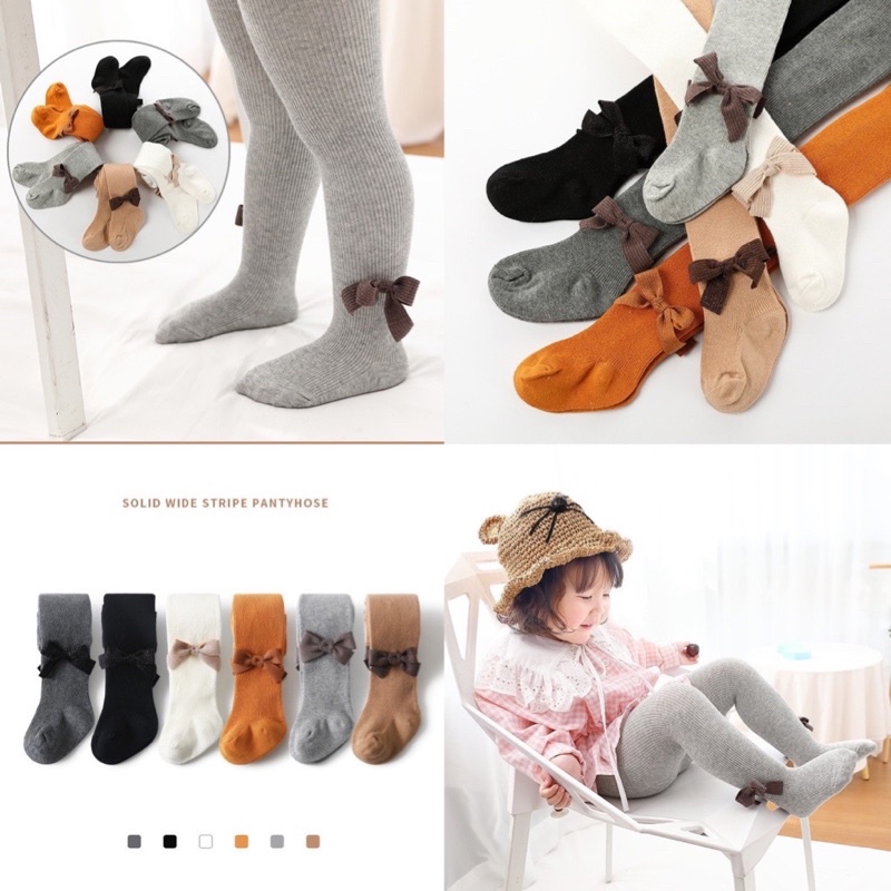 QUẦN TẤT LIỀN BÀN ĐÍNH NƠ SIÊU XINH CHO BÉ YÊU