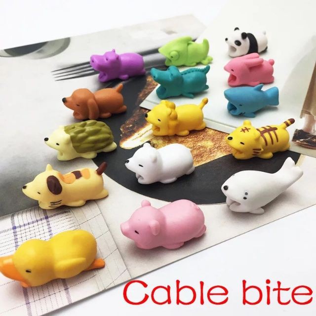 Thú Silicon Ngậm Đầu Sạc Cute Phomai Que Bảo Về Đầu Sạc | BigBuy360 - bigbuy360.vn