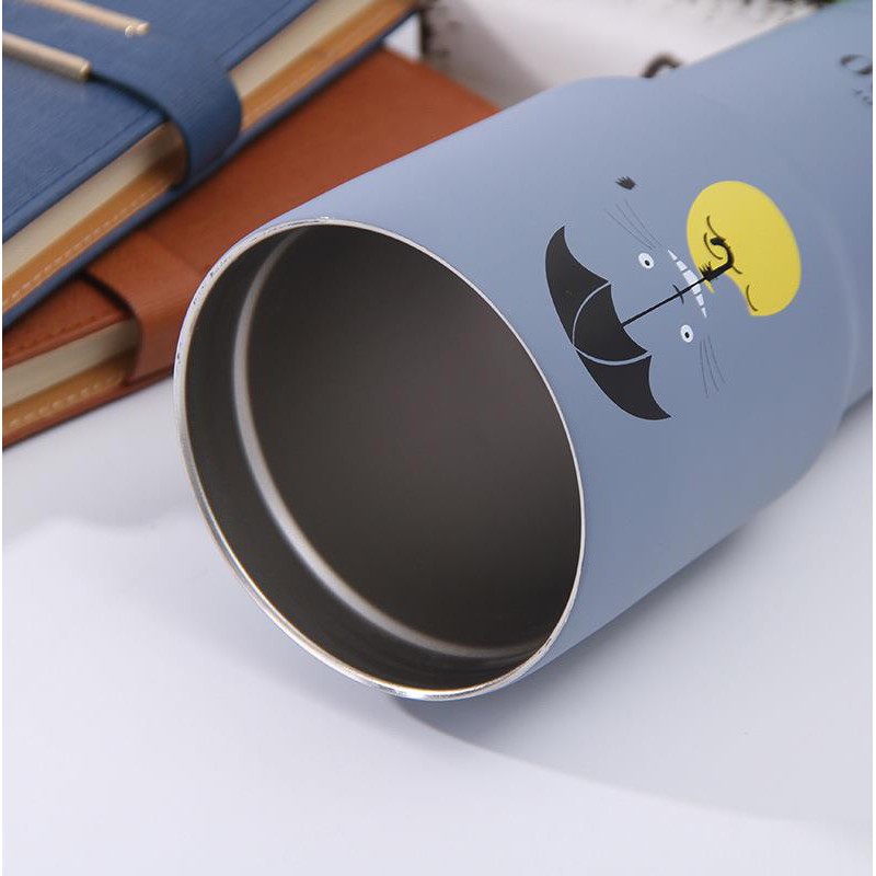 Ly giữ nhiệt TOTORO xám và Batman Đen  tặng kèm ống hút