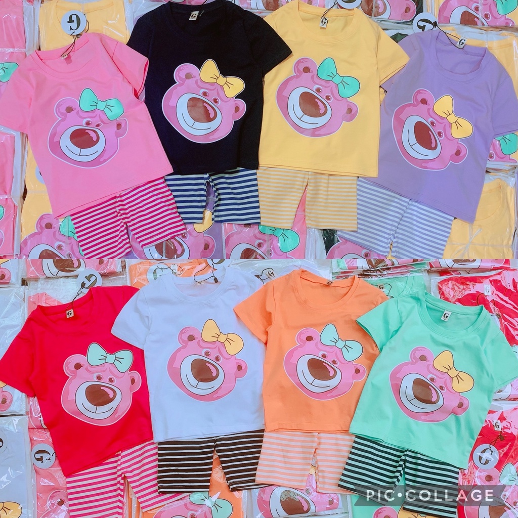 Lyvyshop - (Cotton SG chính phẩm) Bộ quần áo bé gái siêu dễ thương từ 09-28kg