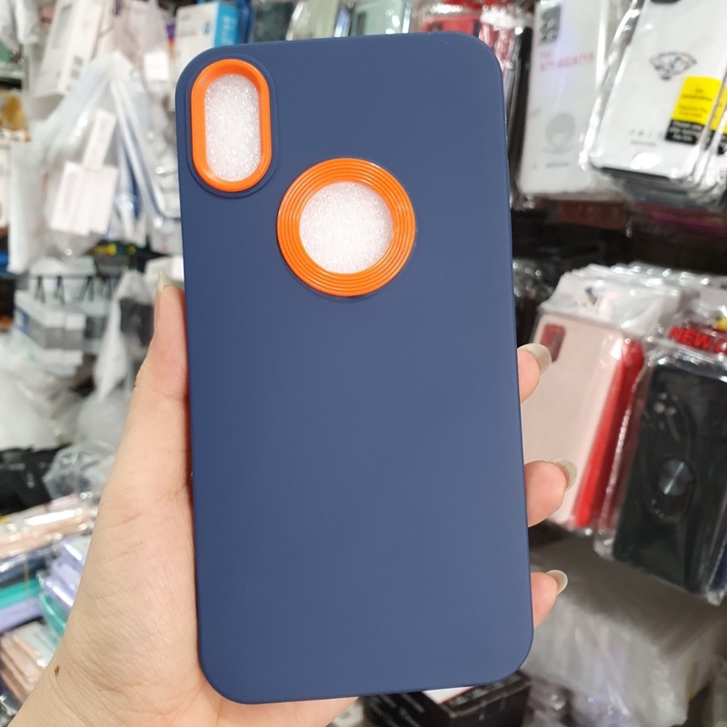 Ốp 6plus,7plus/8plus, X/Xs, Xsmax, ip11 6.1, 11pro, 11promax, 13promax dẻo màu có độ hơi nhám,viền màu bảo vệ camera.