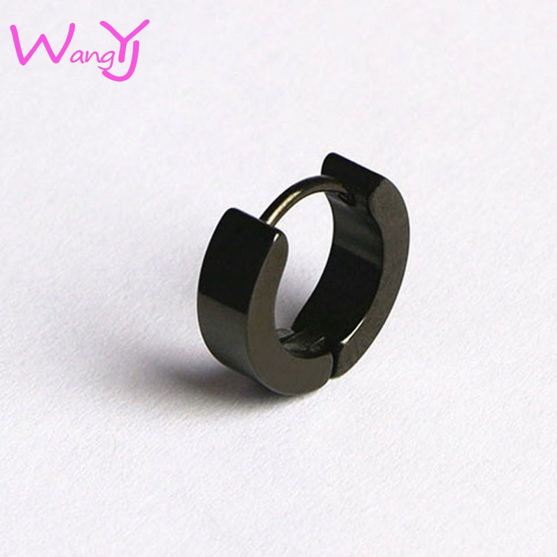 Khuyên tai unisex bằng thép không gỉ chống dị ứng đơn giản thời trang