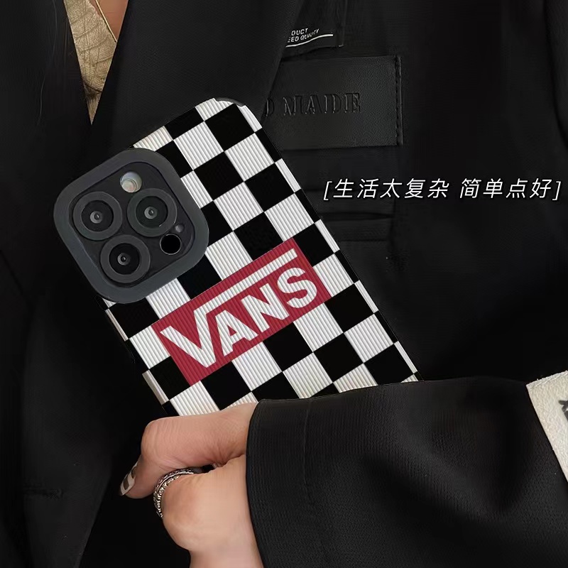 Ốp điện thoại da họa tiết VANS thích hợp cho iphone 14 Pro Max 14 plus 13 Pro Max 13 13pro 11 Pro Max 11 X XR Xs Max