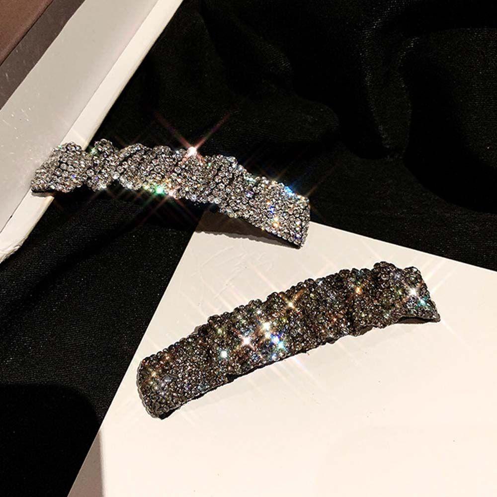 VANES1 Kẹp TóC HìNh Chữ NhậT ĐíNh Kim Cương Giả Dễ Thương Cho Nữ