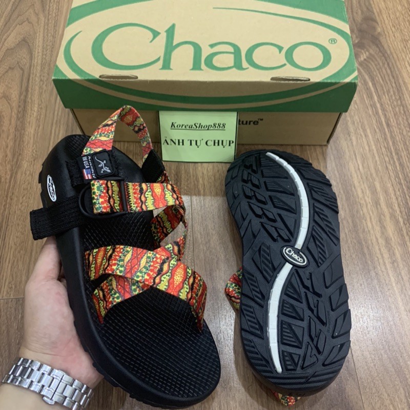 Dép Chaco Thổ Cẩm Quai Lụa Đế Thơm Mã D185