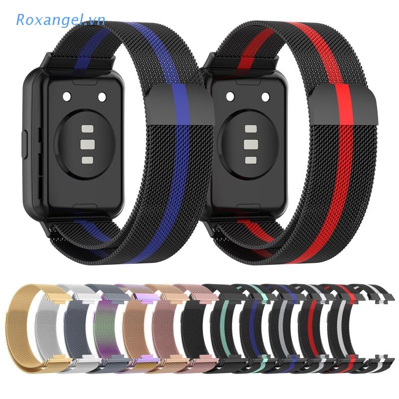 Dây Đeo Thay Thế Chất Liệu Kim Loại Dạng Lưới Cho Đồng Hồ Thông Minh Huawei Watch Fit 2