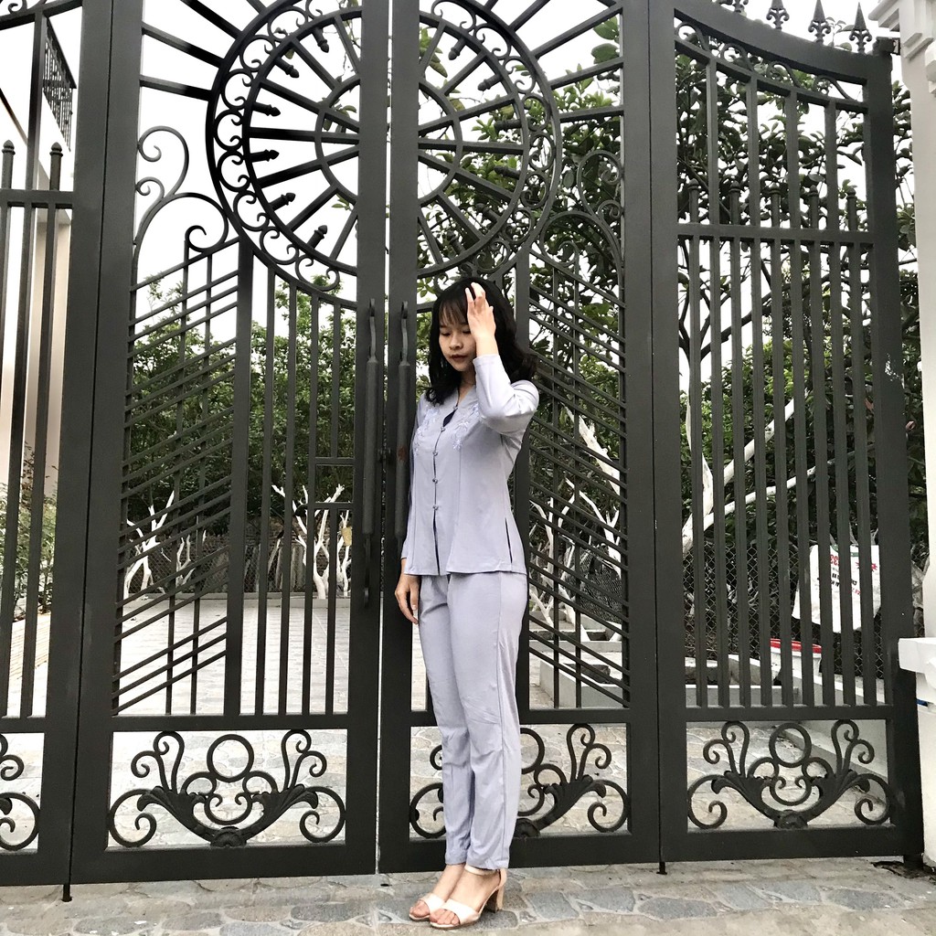 bộ thun ngắn - bộ lam đi chùa