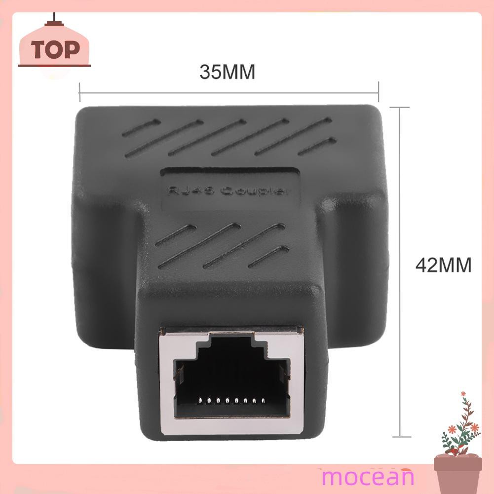 Bộ Chia Rj45 1 Sang 2 Dual Female Port Cat 5 / 6 / 7 Lan Ethernet Connector