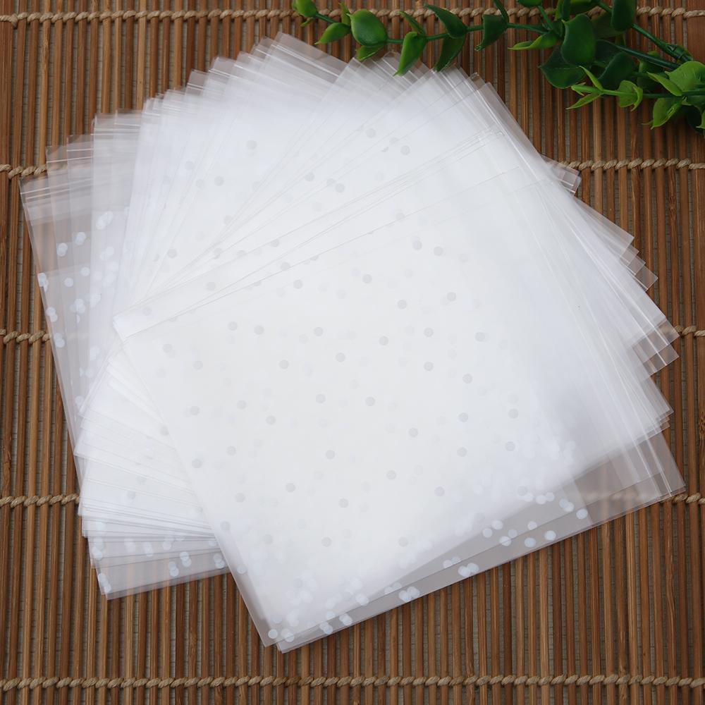 Set 100 Túi Nhựa Đựng Bánh Kẹo Họa Tiết Chấm Bi
