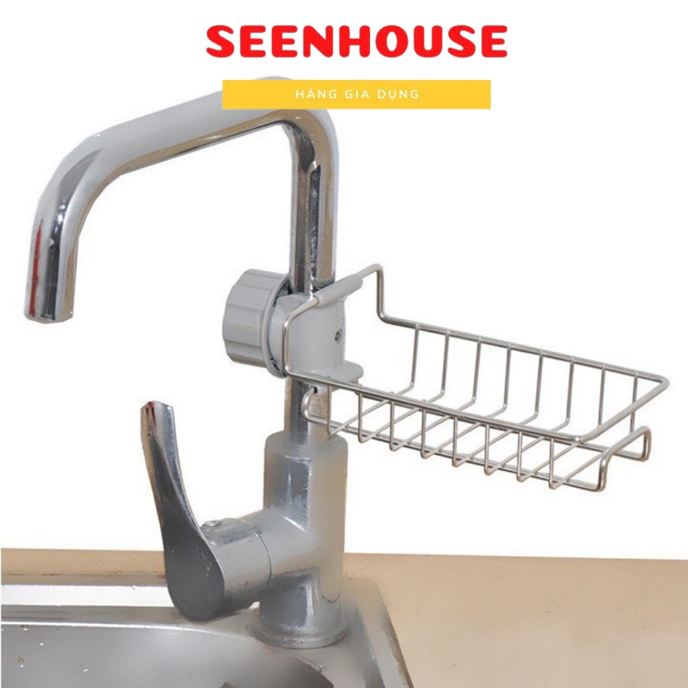 Giá Treo Vòi Đựng Đồ INOX Để Đồ Giẻ Rửa Chén Bát