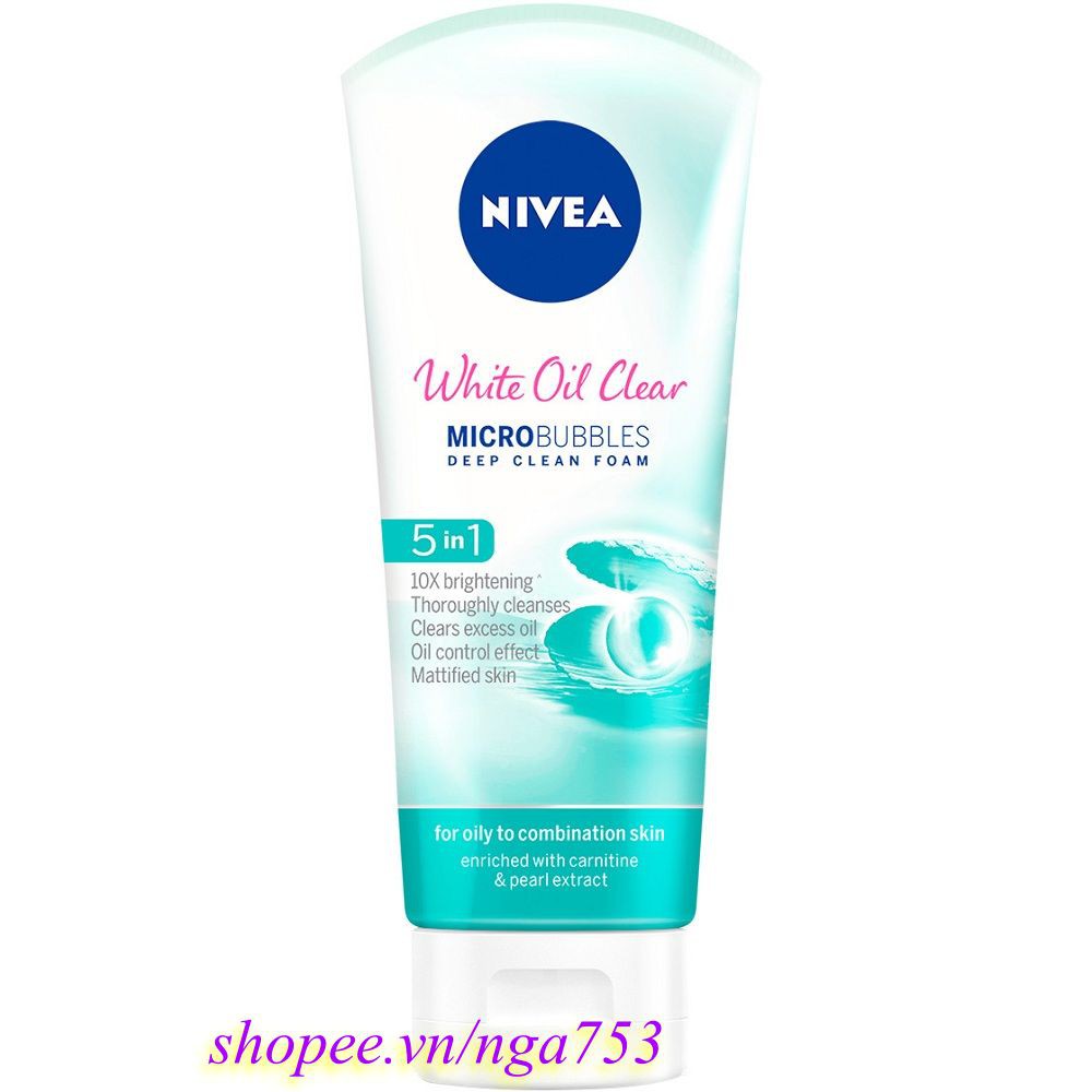 Sữa Rửa Mặt Nữ 100G Nivea White Oil Clear 100% Chính Hãng.