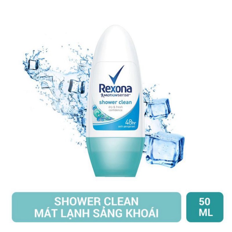 Lăn Khử Mùi Rexona Khô Thoáng Tối Ưu Dưỡng Sáng Tự Nhiên Mát Lạnh Sảng Khoái Dành Cho Nữ 50ml