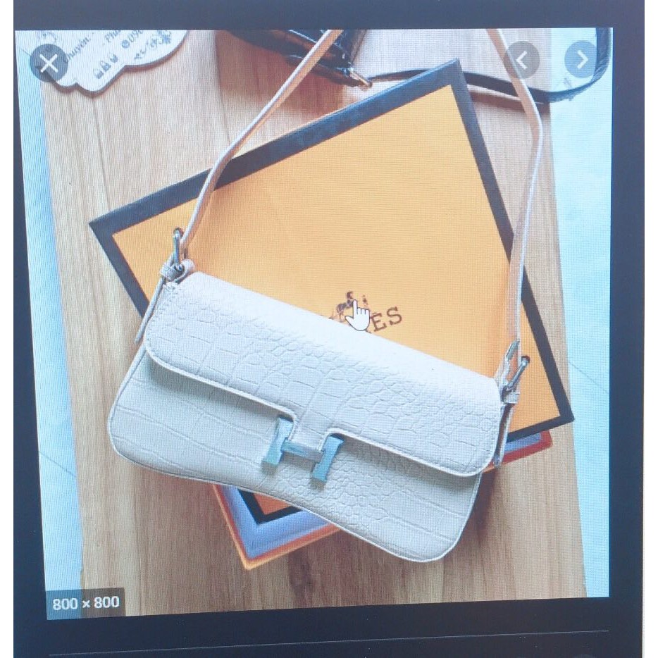 Túi Xách Kẹp Nách HM sire 25 da rắn