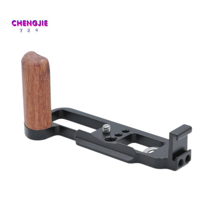 Quick Release Shaped Plate Holder Wooden Handle Protective High Side Panel Hand Grip Camera Bracket for Fuji X-A7 XA7