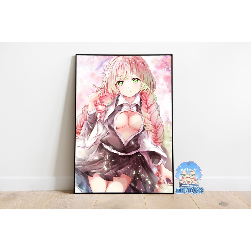 Tranh poster A3 dán tường Kanroji Mitsuri (6) Anime Manga Kimetsu No Yaiba - 2D Tộc Shop