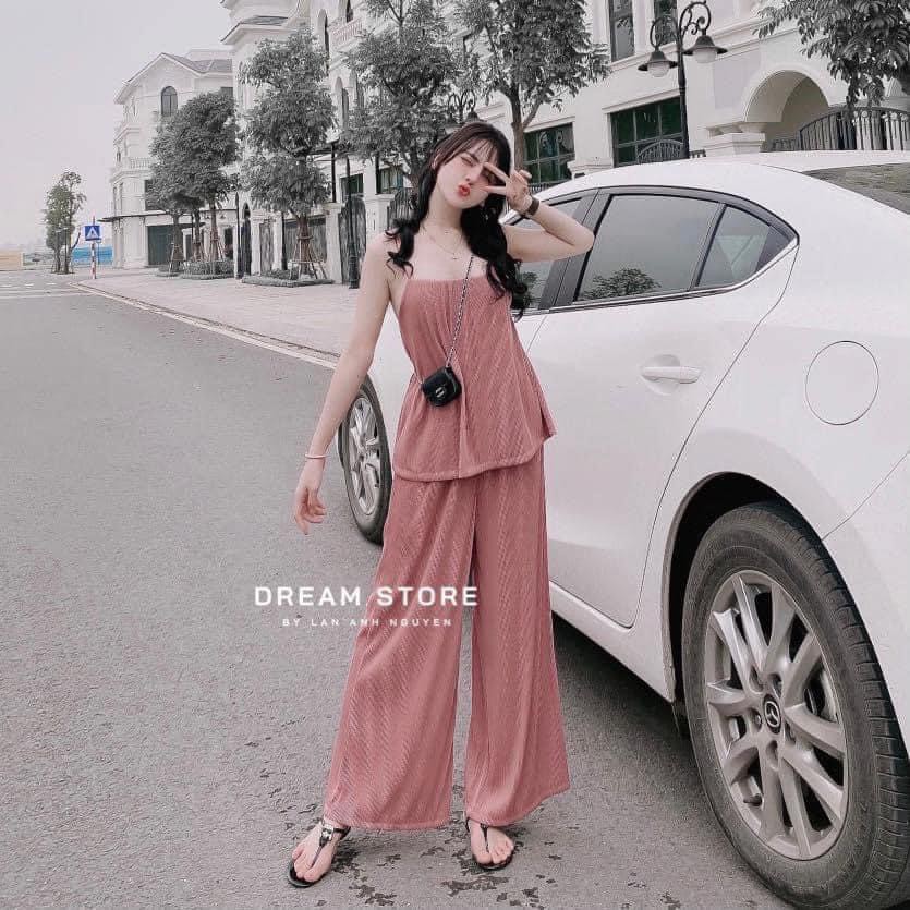 BỘ TĂM DẬP LY ÁO 2 DÂY QUẦN DÀI CHO NỮ | BigBuy360 - bigbuy360.vn