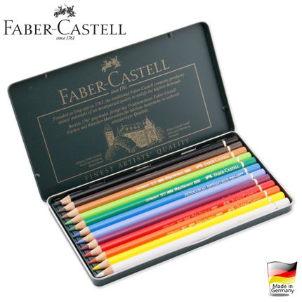 [DA ĐEN] Chì Màu PolyChromos Faber Castell 12 Màu