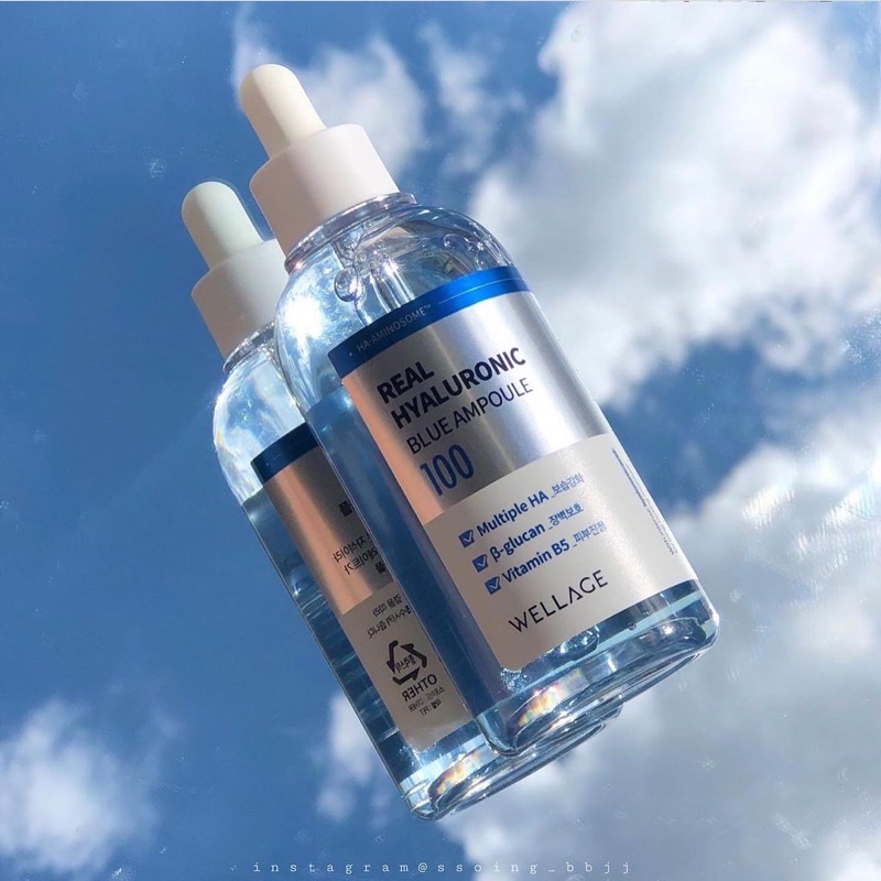 Tinh chất cấp nước WELLAGE Real Hyaluronic Blue Ampoule 100ml