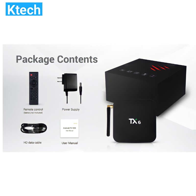 Android Tivi Box TX6 Bản Dual Wifi (2.4G+5G), Bluetooth - 4G Ram và 32G bộ nhớ Chip công nghệ cao Allwinner H6