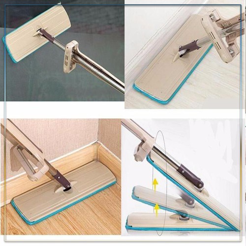 Chổi lau nhà tự vắt thông minh xoay 360 độ tặng kèm 2 bông lau thay thế